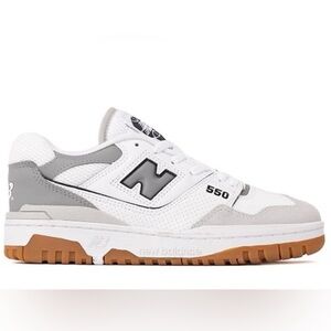 Brand New New Balance 
Men's White and Gray Sneakers 550